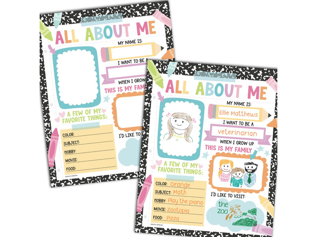 20 All About Me Posters Elementary Classroom Decor, Star Student Poster 100 Days of School Items, Student of the Week Poster Elementary Classroom...
