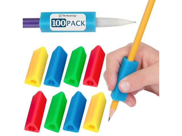Classic Triangle Grip, Pencil Holder, Ergonomic Writing Aid, Pencil Grips for Kids Handwriting, Perfect for Right or Left Handed Users, Assorted...