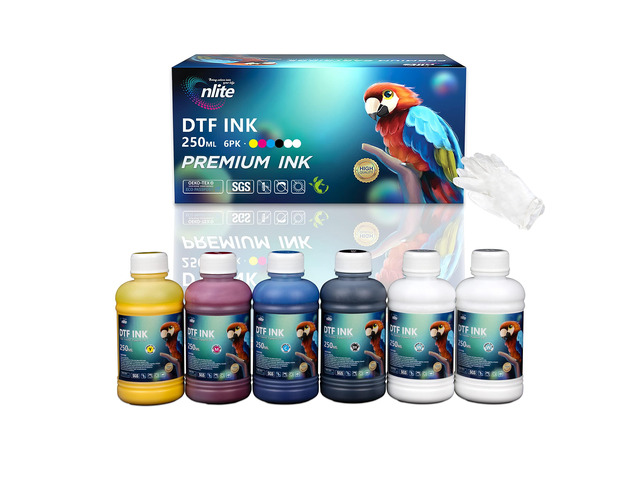 DTF Ink 250ML Combo Pack, Premium Pigment Ink for PET Film Heat Transfer Printing, Refill for DTF Printer with printhead DX5 DX7 5113 XP600 I3200...