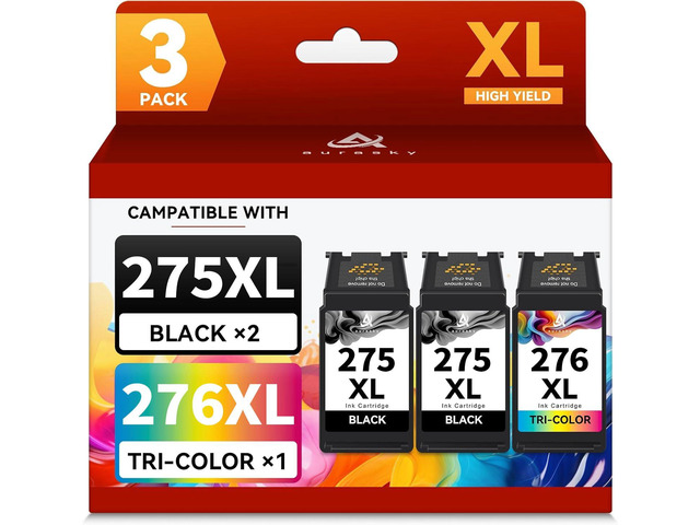 275XL 276XL Ink Cartridges Replacement for Canon 275 and 276 Ink Cartridges for Cannon Ink PG-275 CL-276 Combo Pack Work with PIXMA TS3522 TR4720...
