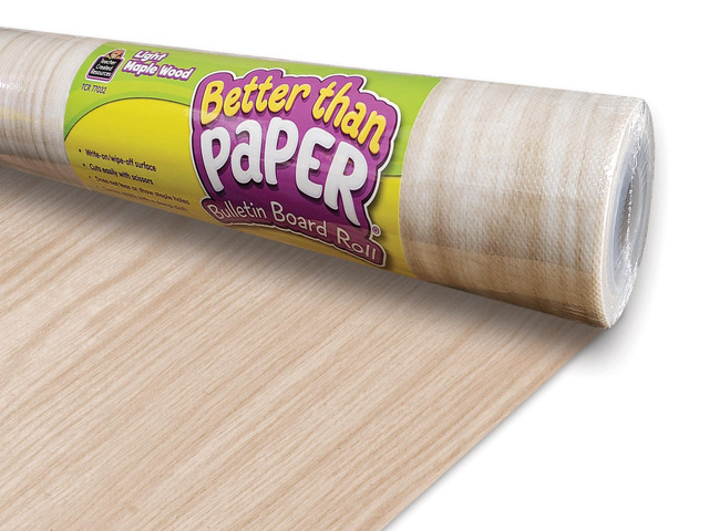 Light Maple Wood Better Than Paper Bulletin Board Roll (TCR77032)