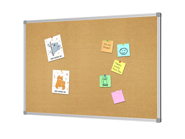 Cork Board 36' x 24' Bulletin Board, Double Sided Corkboard Wall-Mounted Aluminum Framed Message Presentation Notice Board 3 x 2