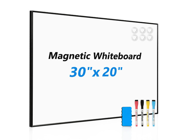 Large Magnetic Whiteboard, 30' x 20' Dry Erase White Board for Wall Black Aluminum Frame, Easy to Write and Erase, Wall Mounted, Presentation...