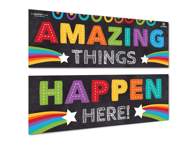 2 Pack 13.5'x39' Educational Motivational Posters Teacher Posters for Classroom Homeschool Banners and Inspirational Growth Mindset Charts for...