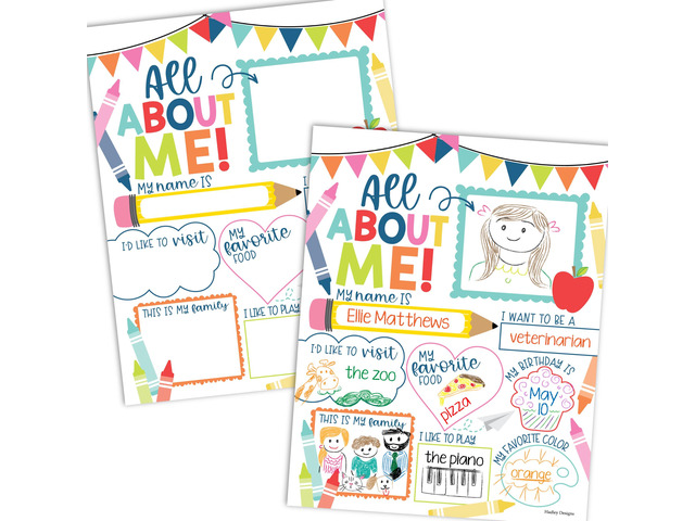 20 All About Me Posters Elementary Classroom Decor, Star Student Poster 100 Days of School Items, Student of the Week Poster Elementary Classroom...