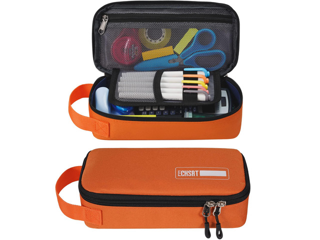 Large Pencil Case, Aesthetic Pen Pouch with Big Capacity, Minimalist Portable Stationery Bag with Handle for Office Organizer Aesthetic Pencil Cases