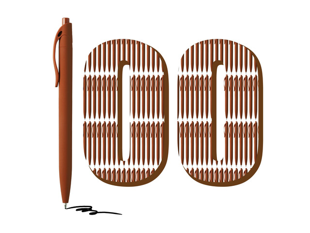 100 Pack No Bleed Brown Barrel Click Pens, Wholesale Retractable Ballpoint Pens, Medium Point, Smooth Ink, 1.0MM Black Ink