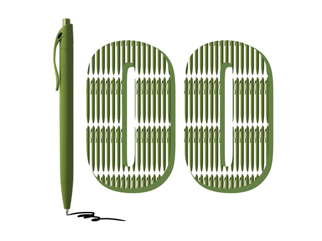100 Pack No Bleed Sage Green Barrel Click Pens, Wholesale Retractable Ballpoint Pens, Medium Point, Smooth Ink, 1.0MM Black Ink