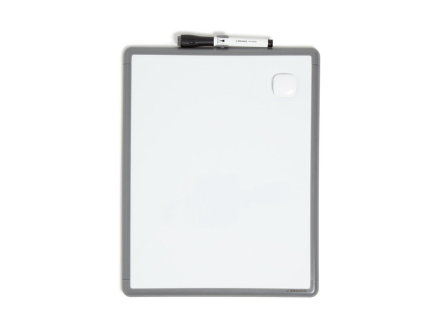 Contempo Magnetic Dry Erase Board White Board, 11' x 14', Gray Modern Frame, Includes Magnet and Marker
