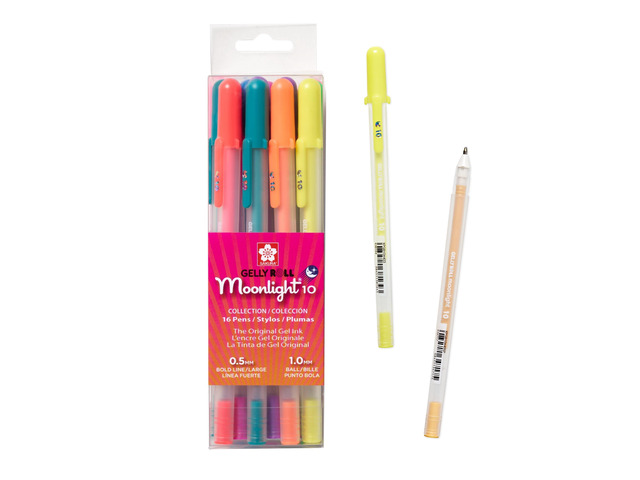 58178 Gelly Roll Moonlight 10, Assorted Gel Pens, 16 Piece Set