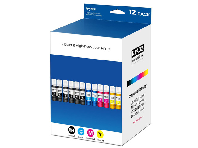 Compatible for EPT522 Ink Refill Bottles Replacement for ET-2800 ET-2400 ET-4800 ET-2803 for EPT522 Ink Bottle for Eco tank ET2800 ET2400 ET4800...
