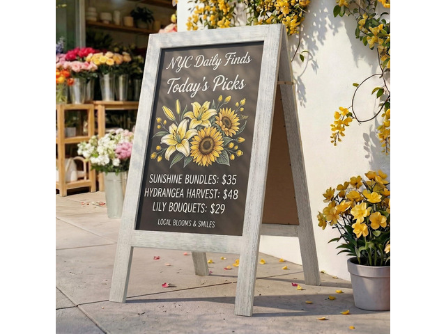 A Frame Chalkboard Signs 40'x20', Large Freestanding Chalk Board Solid Pine Wood, Widened Frame, Large Writing Area, Stable Structure for Outdoor...