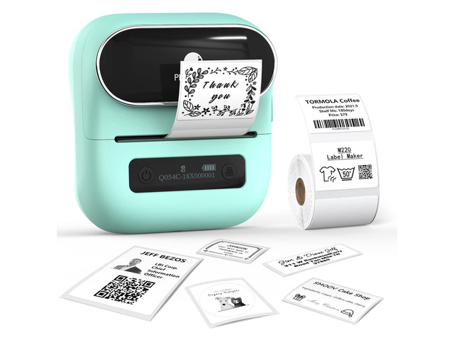 M220 Label Maker, 3.14 Bluetooth Thermal Label Printer for Address, Barcode & Product Label, Portable Small Printer Compatible with Phone, Tablet & PC