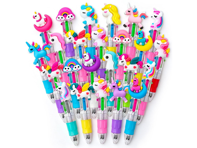 48PCS Cute Cartoon 4-in-1 Multicolor Pens, Party Favors for Kids Kawaii Ballpoint Pens, Birthday Gifts, Classroom Rewards, Fun Party Supplies and...