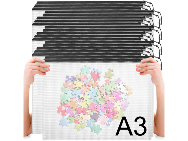 20pcs Mesh Zipper Pouch Bags A4 Mesh Bags for Classroom Organization, Waterproof Document Zipper Pouches for Cosmetics, Travel Storage File Bags...