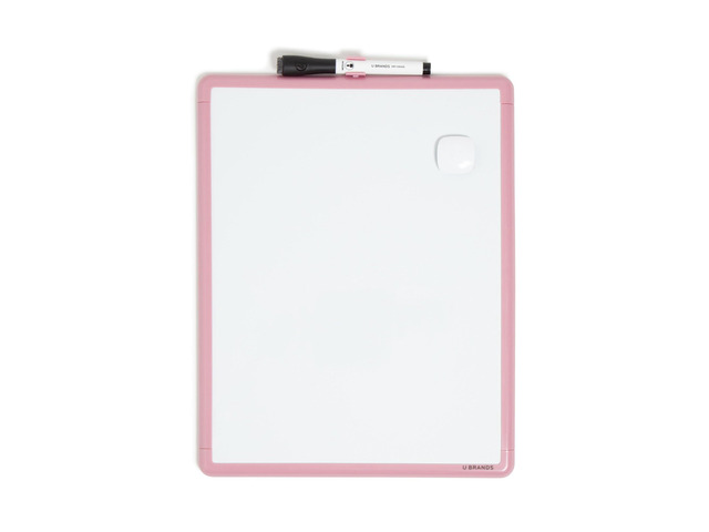 Dry Erase Whiteboard, 11' x 14', Small Whiteboard, Pink Frame