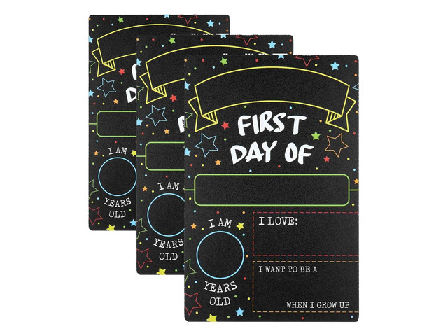 First Day Last Day of School Chalkboard Double Sided Sign - 12' x 7.9' (Pack of 3)