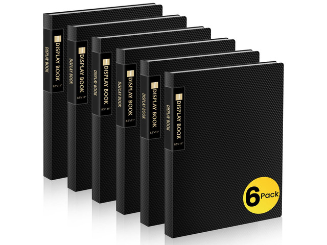 6 Pack Binder with Plastic Sleeves 18Pocket, Displays 36 Pages 8.5x11 Presentation Folders with Clear Sheet Protectors, Art Portfolio Binder for...