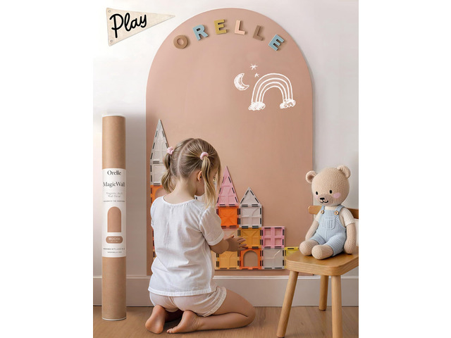 MagicWall Magnetic Arch Wall Decal Repositionable & Renter-Friendly Peel & Stick Magnetic Wall Decal Chalkboard Playroom Essentials Large...