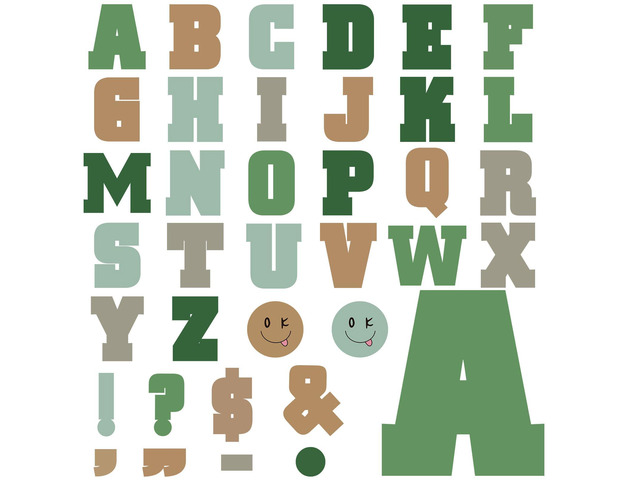 136 Pcs 12 In Extra Large Bulletin Board Letter Green Classroom Wall Decor