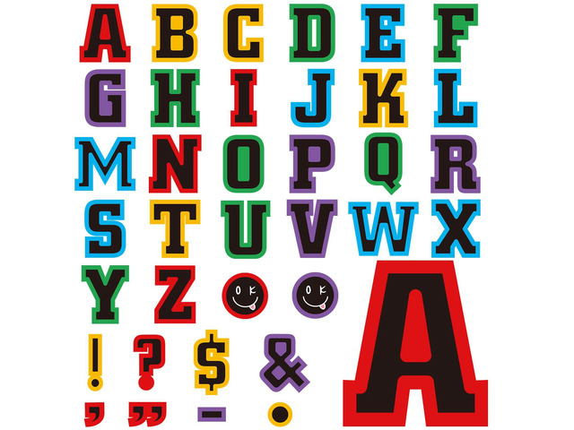 136 Pcs 12 Inch Extra Large Bulletin Board Letter Classroom Wall Decor Giant Alphabet Cutout Letter, Big Sticker, Punctuation with Adhesive Dot,...