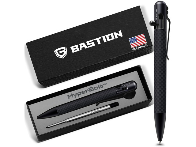 Bolt Action Pen, Carbon Fiber Black, Premium Metal Writing Pen