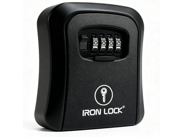 Medium Wall Mount Combination Key Lock Box, Outdoor (Black) Screw-in wall mount (4 screws + 4 anchors) not magnetic, does not hang;...