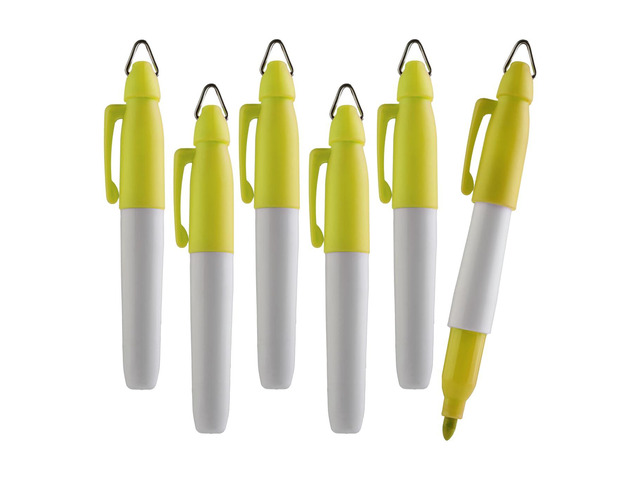 Mini Permanent Markers Assorted Colours Fine Point 6 Count (Yellow Pack of 48)