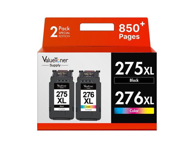 PG-275XL/CL-276XL Works for Cannon 275 and 276 Ink Cartridges(2-Pack) for Canon Ink 275 and 276 275XL 276XL for TR4722 TS3720 TS3722 TR4700 TR4720...
