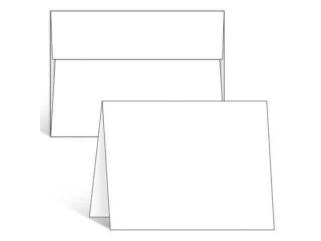 A7 5 x 7 Blank White Cards and Envelopes 100 Pack 5' x 7' Heavyweight Folded Cardstock and A7 Envelopes for DIY Greeting Cards Wedding Birthday...