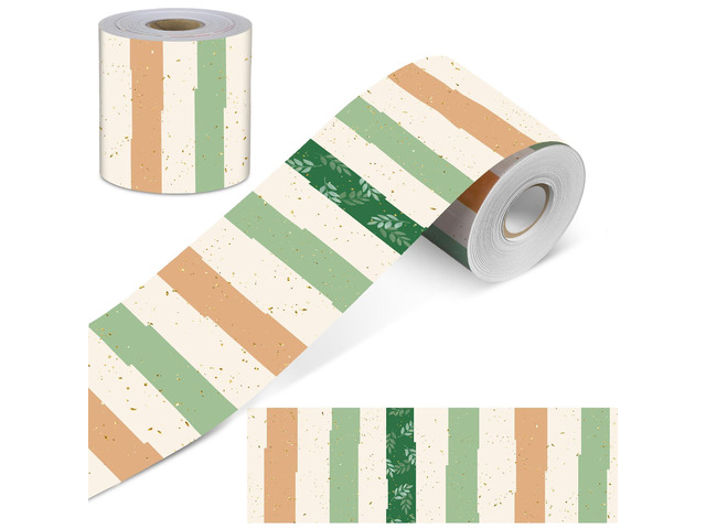 Classroom Bulletin Board Border Stripe 65 Ft,Sage Green Straight Edge Rolled Paper, Classroom Bulletin Boards Decoration, Teacher Supplies, School...