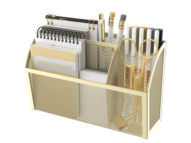 3-Grid Magnetic Pencil Holder, Strong Magnet Locker Organizer, Yellow Mesh Magnetic Shelf, Marker Holder Perfect for Whiteboard, Refrigerator and...