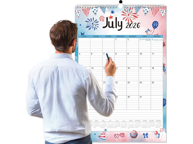 Extra Large Wall Calendar 2026,36'x 24' Vertical Jumbo Hanging Wall Planner, 19-Month Aesthetic Large Calendar Jun. 2026 to Dec. 2027 with Thick...