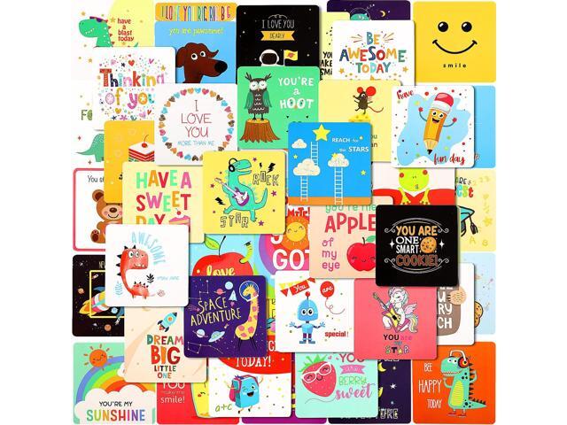 120 Pcs Kids Lunchbox Notes Back to School Gifts, 60 Style Motivational and Inspirational, Cute Boy's and Girl's Lunchbox, Kids Kindergarten Lunch...