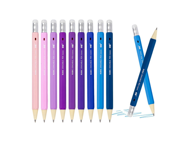 RUBIC 0.6mm Erasable Gel Pens 9 Ember Twilight, School & Planner Retractable twist, Quick-Drying & Ultra-Smooth, Medium Point, for Drawing, Writing...
