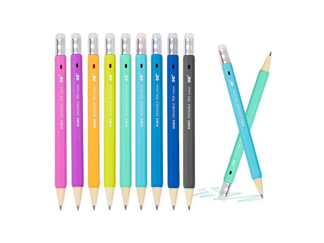 iiGEN RUBIC 0.6mm Erasable Gel Pens 9 Bright Basic colors, School & Planner Retractable twist, Quick-Drying & Ultra-Smooth, Medium Point, for...