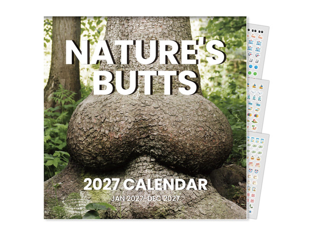 Funny White Elephant Gag Gift Calendar, Funny Calendar 2027 for Wall 12x12 Inches with 12 Months from January 2027 to December 2027, Thick Glossy...
