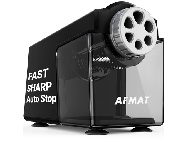 Electric Pencil Sharpener Heavy Duty, 6-Hole Classroom Pencil Sharpener for 6-11mm Pencils, Auto Stop Pencil Sharpeners Plug in, 10,000+...