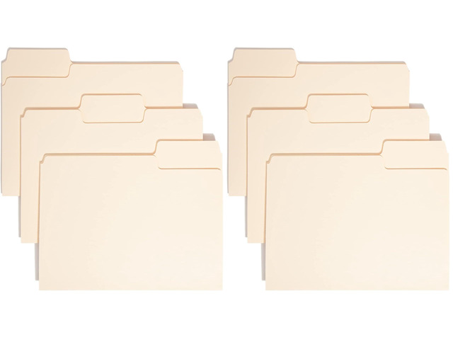 SuperTab Heavyweight File Folder,Oversized 1/3-Cut Tab,Letter Size,Manila,50 Per Box (10401),(Pack of 2)