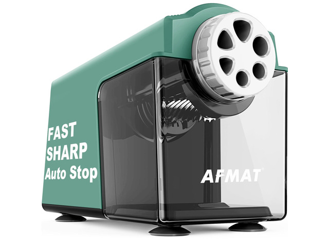 Electric Pencil Sharpener for 6-11mm Pencils, 6 Holes, Heavy Duty Pencil Sharpener for Classroom, Auto Stop Pencil Sharpeners Plug in, 10,000+...