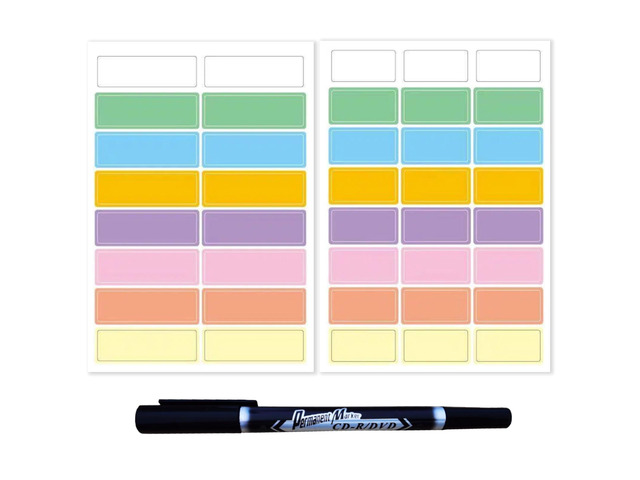 Assorted Colors Waterproof Removable Labels with Pen Adhesive Name Tag 400PCS Name Label Stickers for Baby Daycare,Kids School Supplies,Home Office...