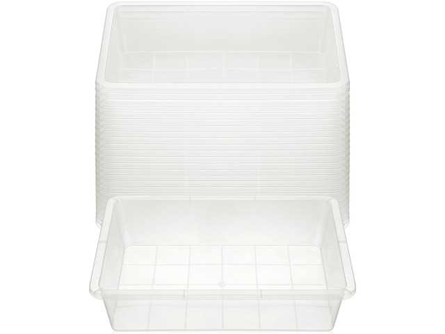 48 Pcs Classroom Paper Tray, Stackable Letter Size Bin, Clear Stackable Plastic Trays, Letter Size, for Turn-in Papers, Teacher Desks, Classroom...