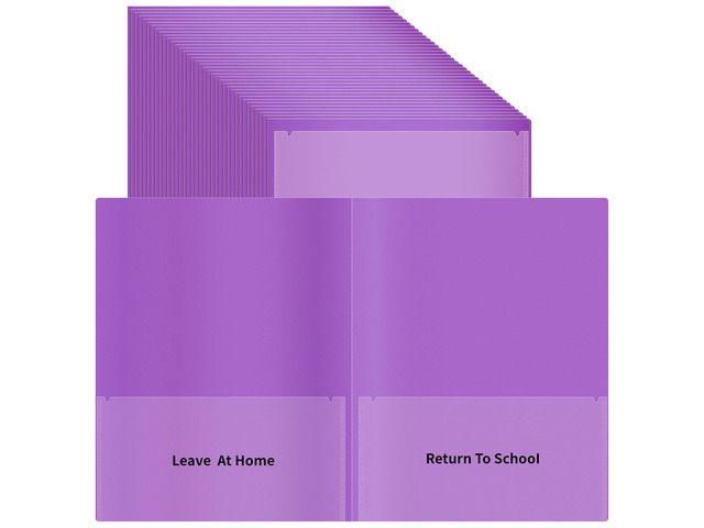 24 Pcs Parent Teacher Communication Folder with Clear Front Pocket, 2 Pocket Home School Folders Take Home Homework Folder for Students Classroom...