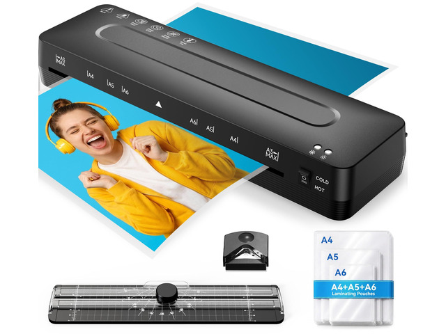 Laminator Machine 11x17-4-in-1 Thermal Cold Laminator 13 Inch Laminating Machine with Sheets, Paper Trimmer & Corner Rounder, Fast Warm-up for...