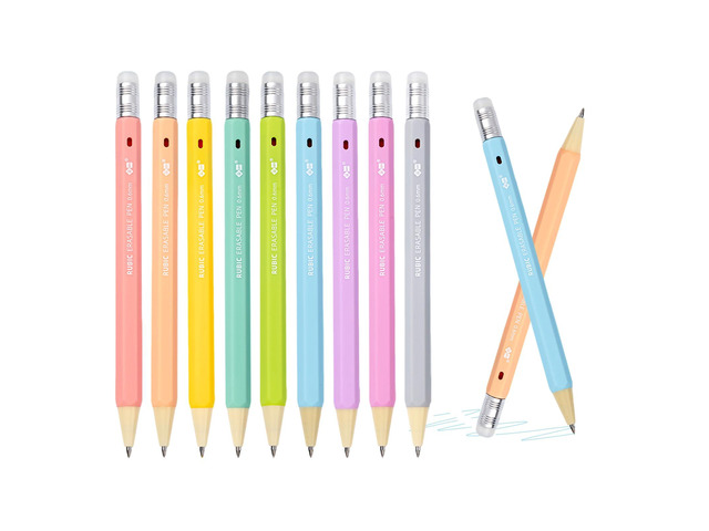 RUBIC 0.6mm Erasable Gel Pens 9 Pastel Macaron, School & Planner Retractable twist, Quick-Drying & Ultra-Smooth, Medium Point, for Drawing, Writing...