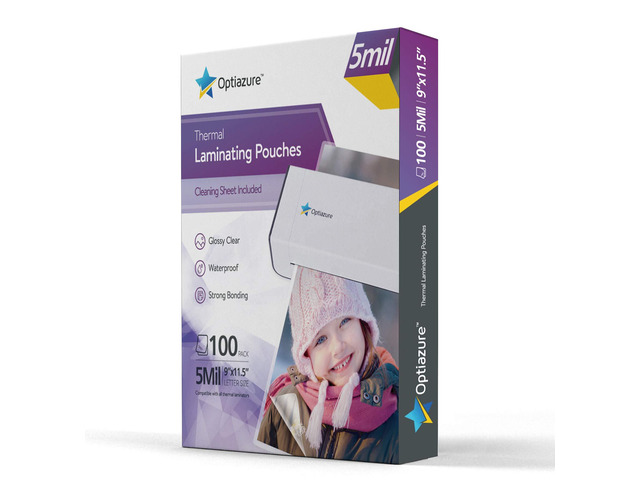 Thermal Laminating Pouches 9'x11.5' Inches, 5mil 100Pack, Clear, Letter Size