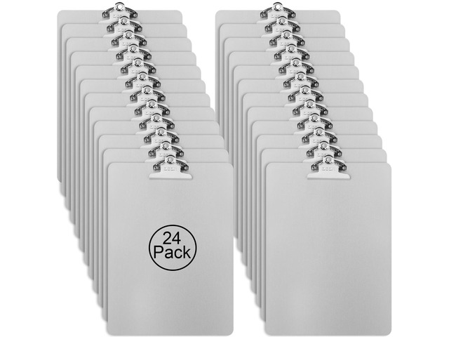 Metal Clipboard, 24 Pack Heavy Duty Aluminum Clipboards 12 x 9 Inches, A4 Letter Sizer Document Holder with High Capacity Clip, Suitable for...