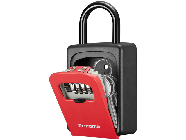 Key Lock Box Large with Code Lockbox Outdoor Wall Mount Safe 1 Red Resettable Combination, For Guest Realtor & House Outside, High-capacity, Hold 5...