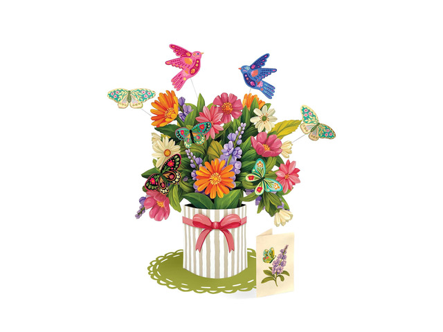 Enchanted Garden 16' Life-Sized 3D Pop Up Card Includes Greeting Card, Envelope & Stickers Note Card for Birthday & More, Gifts for Mom & Her, Kids