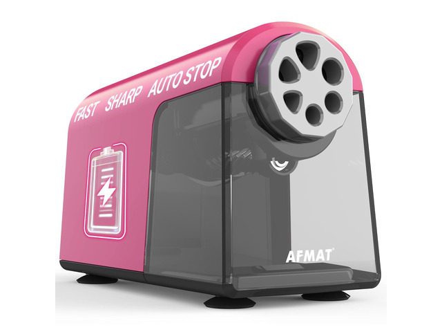 Electric Pencil Sharpener Heavy Duty, 6 Holes, Cordless & Rechargeable, Fast Sharpen, Auto Stop, 10K+ Uses, Classroom Pencil Sharpener for 6-11mm...
